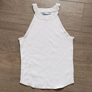 Prana Pyper Cream Ribbed Tank Top size Medium